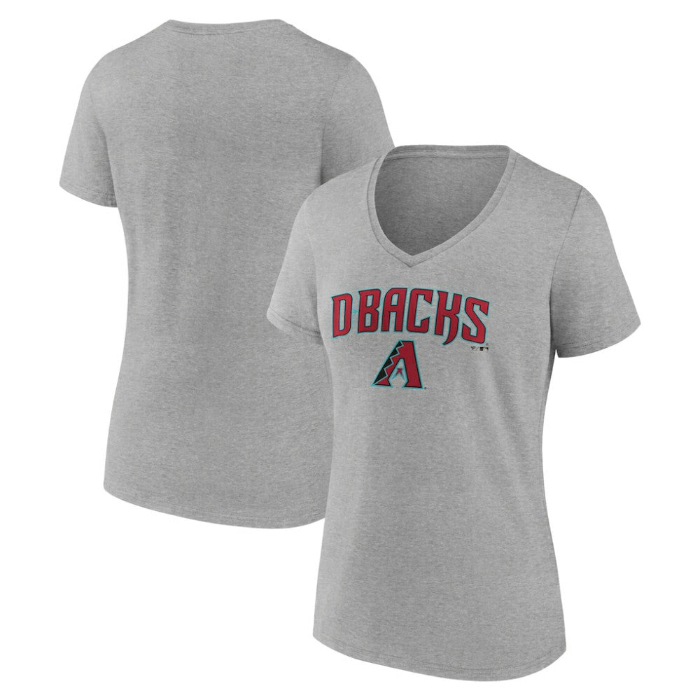 Arizona Diamondbacks Women's Team Lockup V-Neck T-Shirt | MLB US