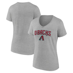Arizona Diamondbacks Women's Team Lockup V-Neck T-Shirt | MLB US