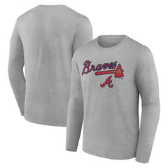 Atlanta Braves Team Lockup Long Sleeve T-Shirt | MLB Online