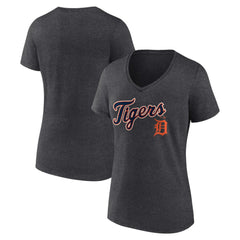 Detroit Tigers Women's Team Lockup V-Neck T-Shirt | MLB Outlet