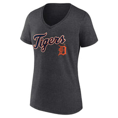 Detroit Tigers Women's Team Lockup V-Neck T-Shirt | MLB Outlet