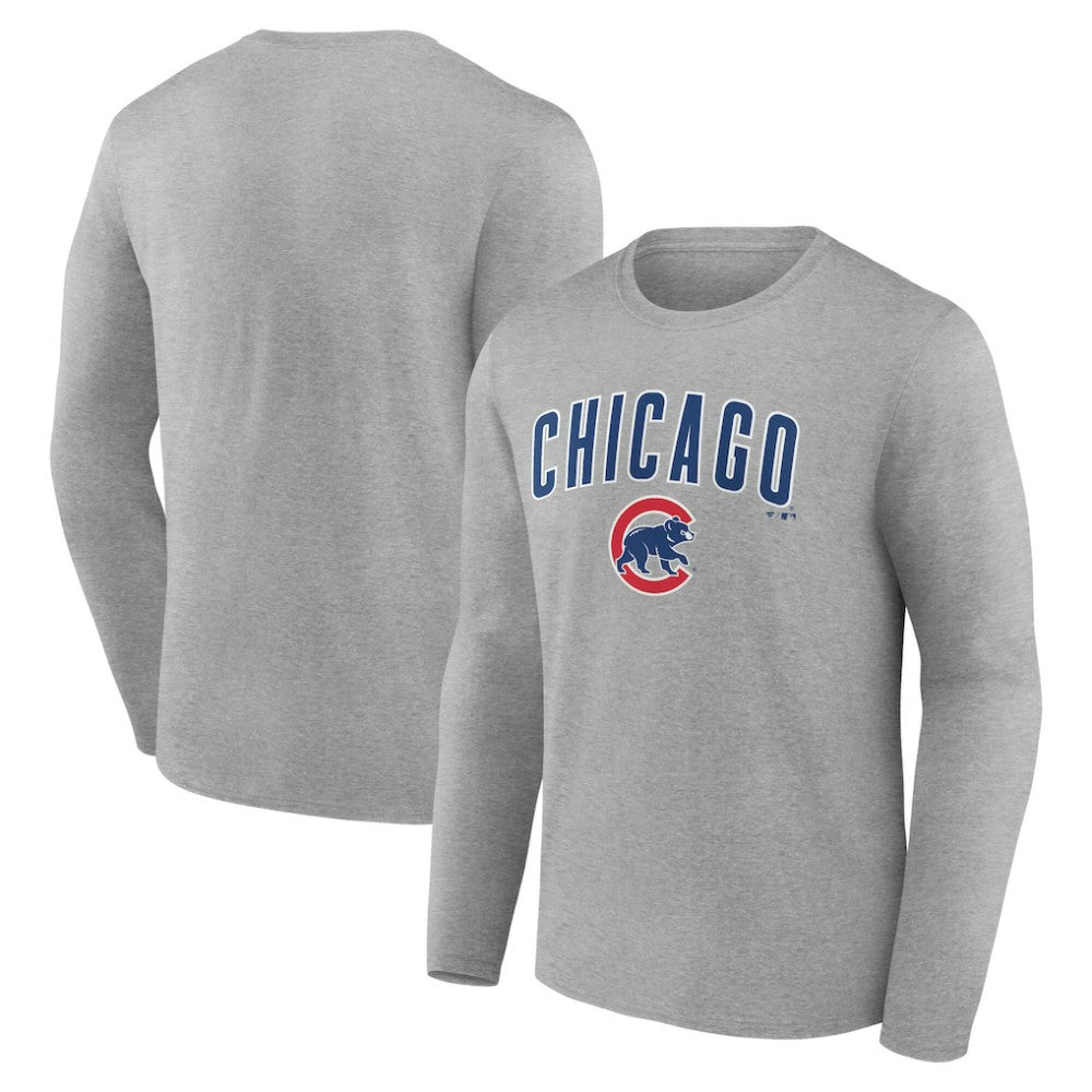 Chicago Cubs Team Lockup Long Sleeve T-Shirt | MLB Discount