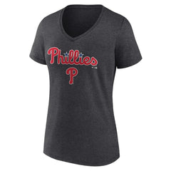 Philadelphia Phillies Women's Team Lockup V-Neck T-Shirt | MLB For sale
