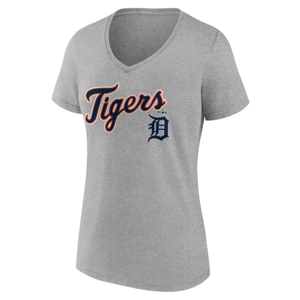 Detroit Tigers Women's Team Lockup V-Neck T-Shirt | MLB US