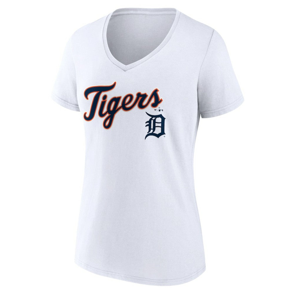 Detroit Tigers Women's Team Lockup V-Neck T-Shirt | MLB On Sale