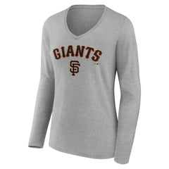 San Francisco Giants Women's Team Lockup Long Sleeve V-Neck T-Shirt | MLB Shop
