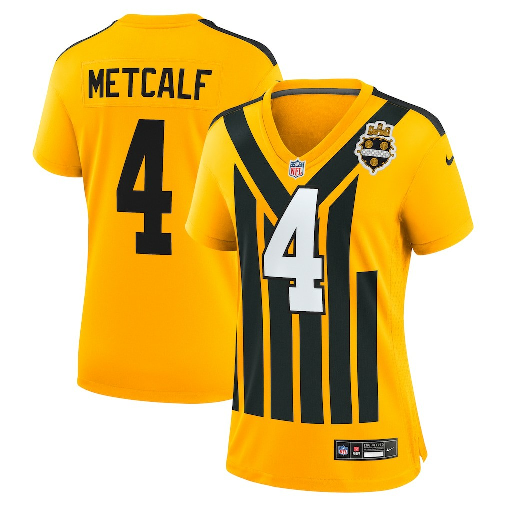 Pittsburgh Steelers Nike DK Metcalf  Women's Alternate 1933 Throwback Game Jersey