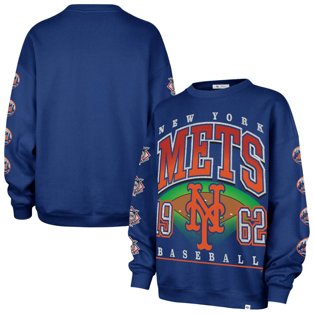 New York Mets '47 Women's Trendy Team Go Big Oversized Sweatshirt | MLB On Sale