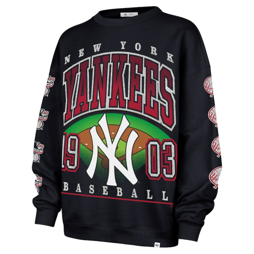 New York Yankees '47 Women's Trendy Team Go Big Oversized Sweatshirt | MLB For sale