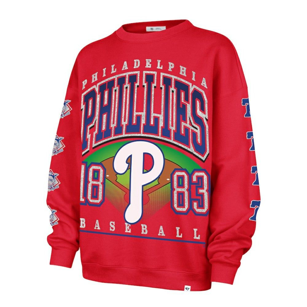 Philadelphia Phillies '47 Women's Trendy Team Go Big Oversized Sweatshirt | MLB Discount