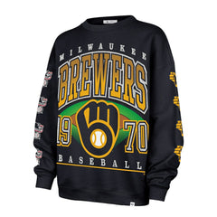 Milwaukee Brewers '47 Women's Trendy Team Go Big Oversized Sweatshirt | MLB New
