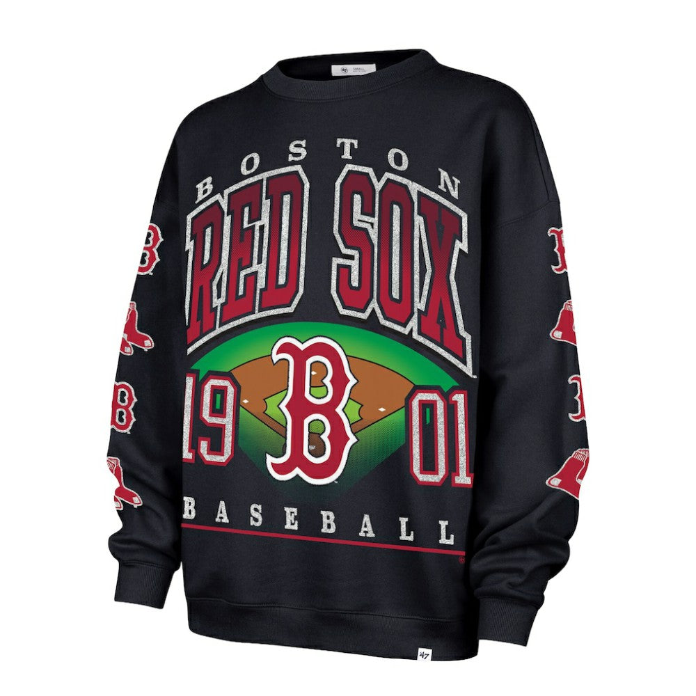Boston Red Sox '47 Women's Trendy Team Go Big Oversized Sweatshirt | MLB Shop