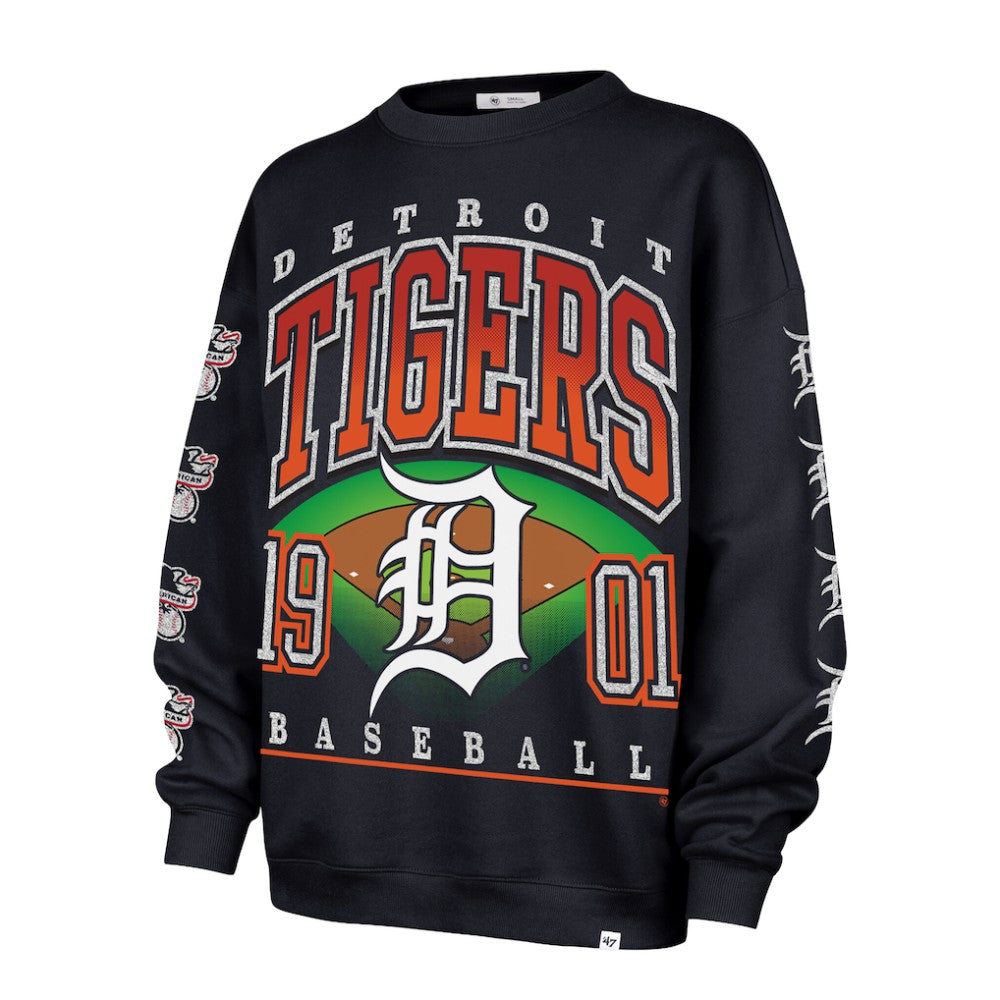 Detroit Tigers '47 Women's Trendy Team Go Big Oversized Sweatshirt | MLB Near me