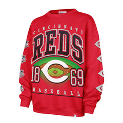Cincinnati Reds '47 Women's Trendy Team Go Big Oversized Sweatshirt | MLB Shop