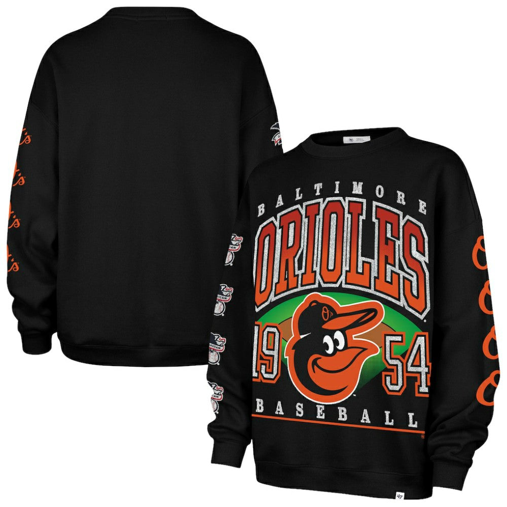 Baltimore Orioles '47 Women's Trendy Team Go Big Oversized Sweatshirt | MLB Online