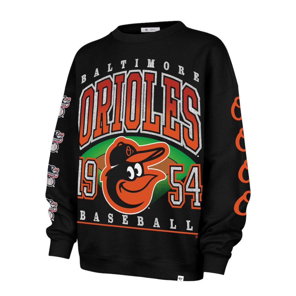Baltimore Orioles '47 Women's Trendy Team Go Big Oversized Sweatshirt | MLB Online