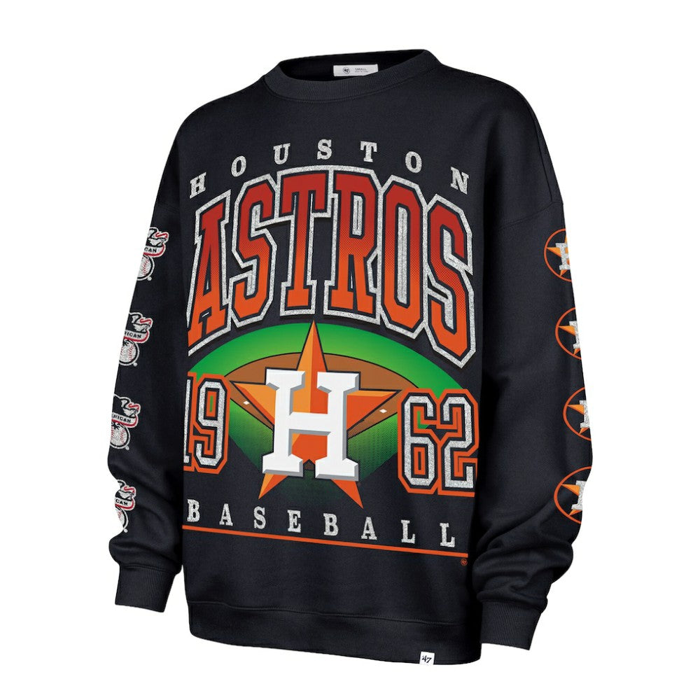Houston Astros '47 Women's Trendy Team Go Big Oversized Sweatshirt | MLB Shop