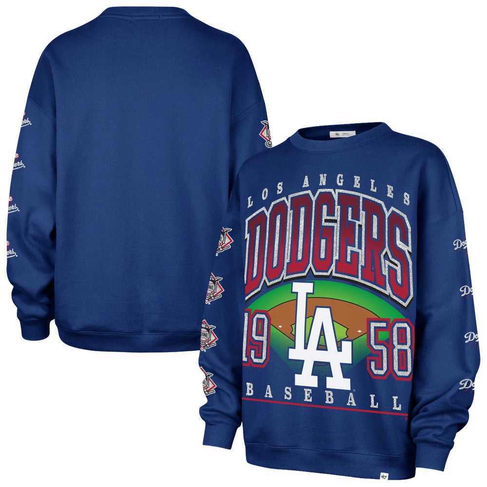 Los Angeles Dodgers '47 Women's Trendy Team Go Big Oversized Sweatshirt | MLB Outlet