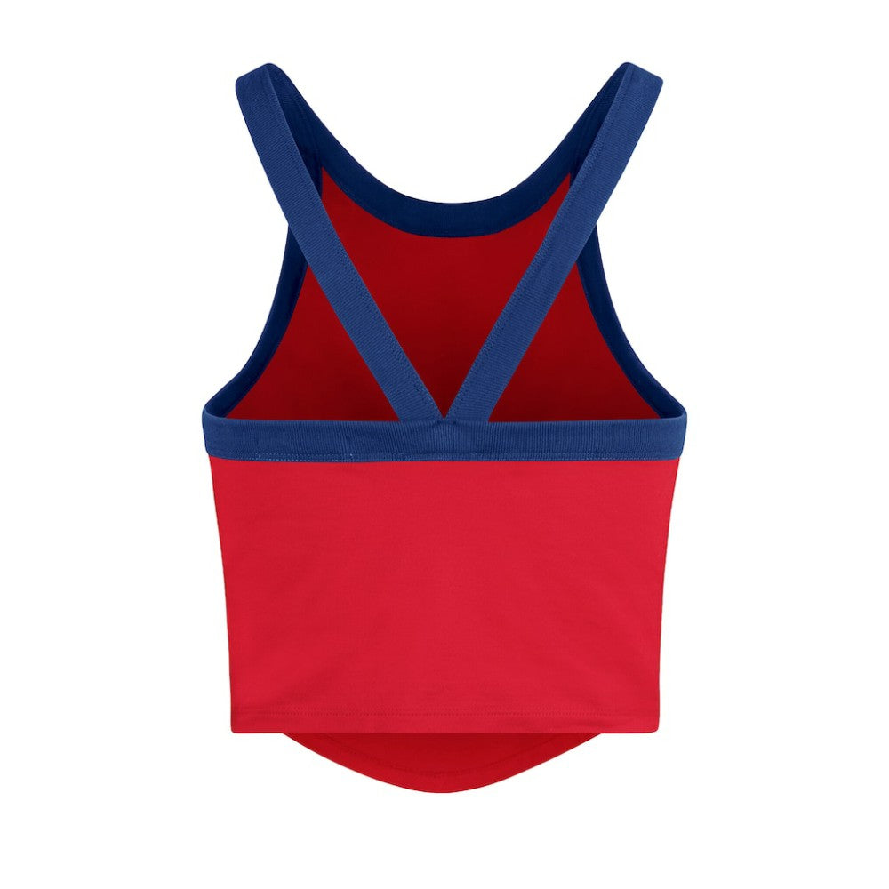 Philadelphia Phillies '47 Women's Trendy Team Rally Sporty Cropped Racerback Tank Top | MLB Online