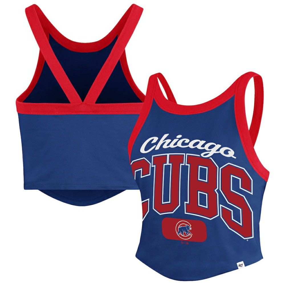 Chicago Cubs '47 Women's Trendy Team Rally Sporty Cropped Racerback Tank Top | MLB Near me