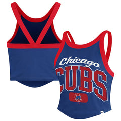 Chicago Cubs '47 Women's Trendy Team Rally Sporty Cropped Racerback Tank Top | MLB Near me