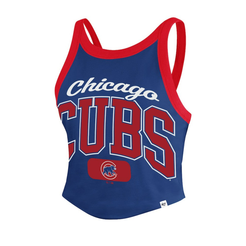 Chicago Cubs '47 Women's Trendy Team Rally Sporty Cropped Racerback Tank Top | MLB Near me