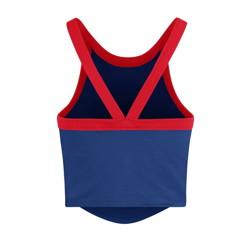 Chicago Cubs '47 Women's Trendy Team Rally Sporty Cropped Racerback Tank Top | MLB Near me