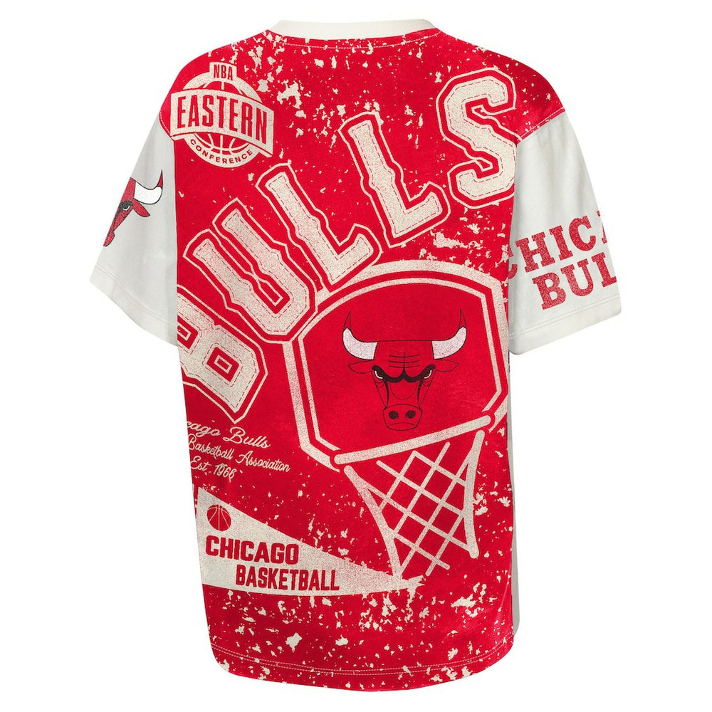 Chicago Bulls Outerstuff Youth Top Player All-Over-Print T-Shirt sale Online