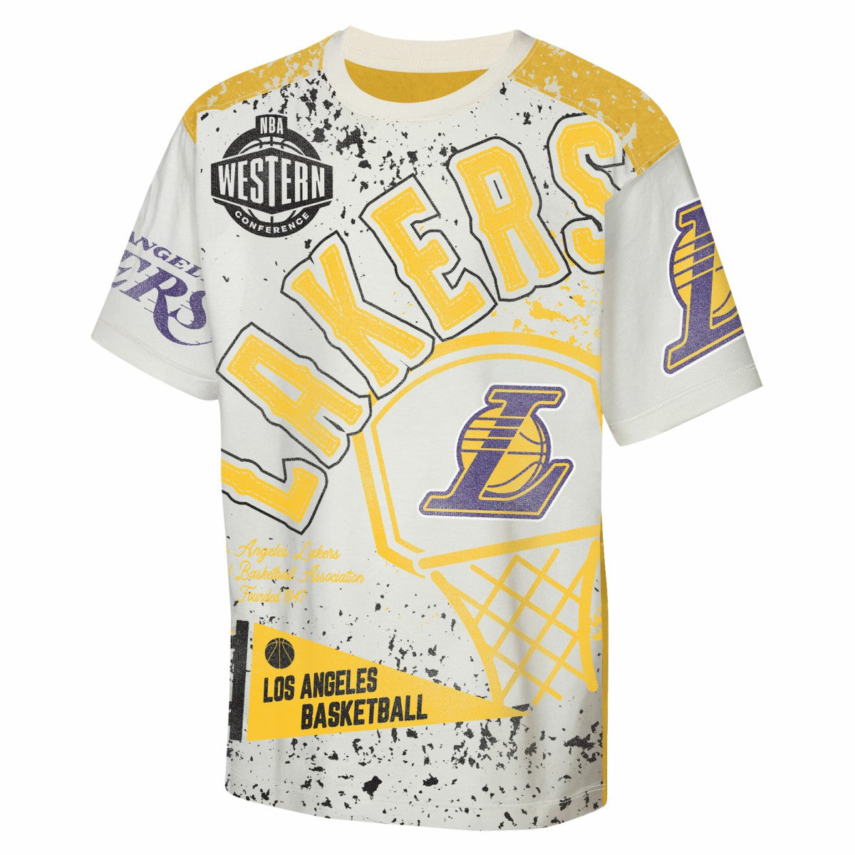 Los Angeles Lakers Outerstuff Youth Top Player All-Over-Print T-Shirt Online