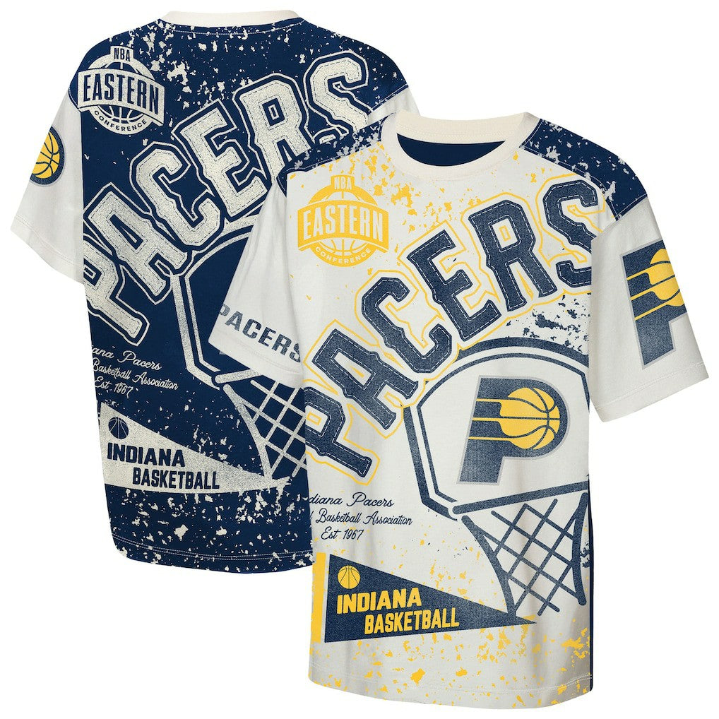 Indiana Pacers Outerstuff Youth Top Player All-Over-Print T-Shirt New