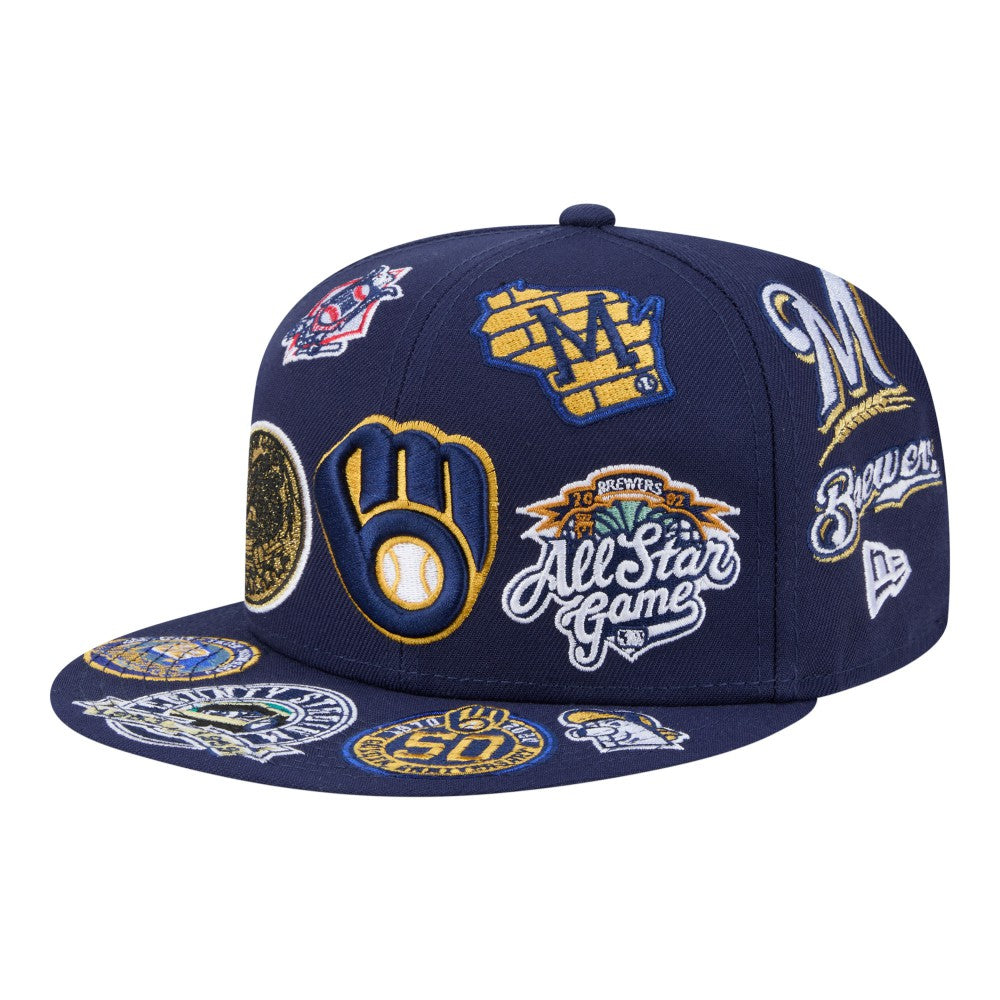 Milwaukee Brewers New Era All Over 59FIFTY Fitted Hat | MLB On Sale