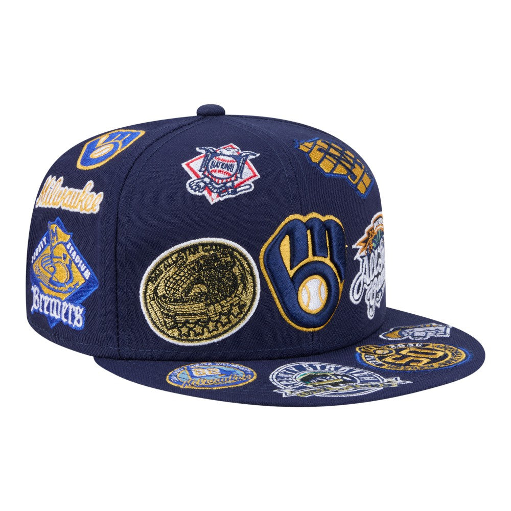 Milwaukee Brewers New Era All Over 59FIFTY Fitted Hat | MLB On Sale