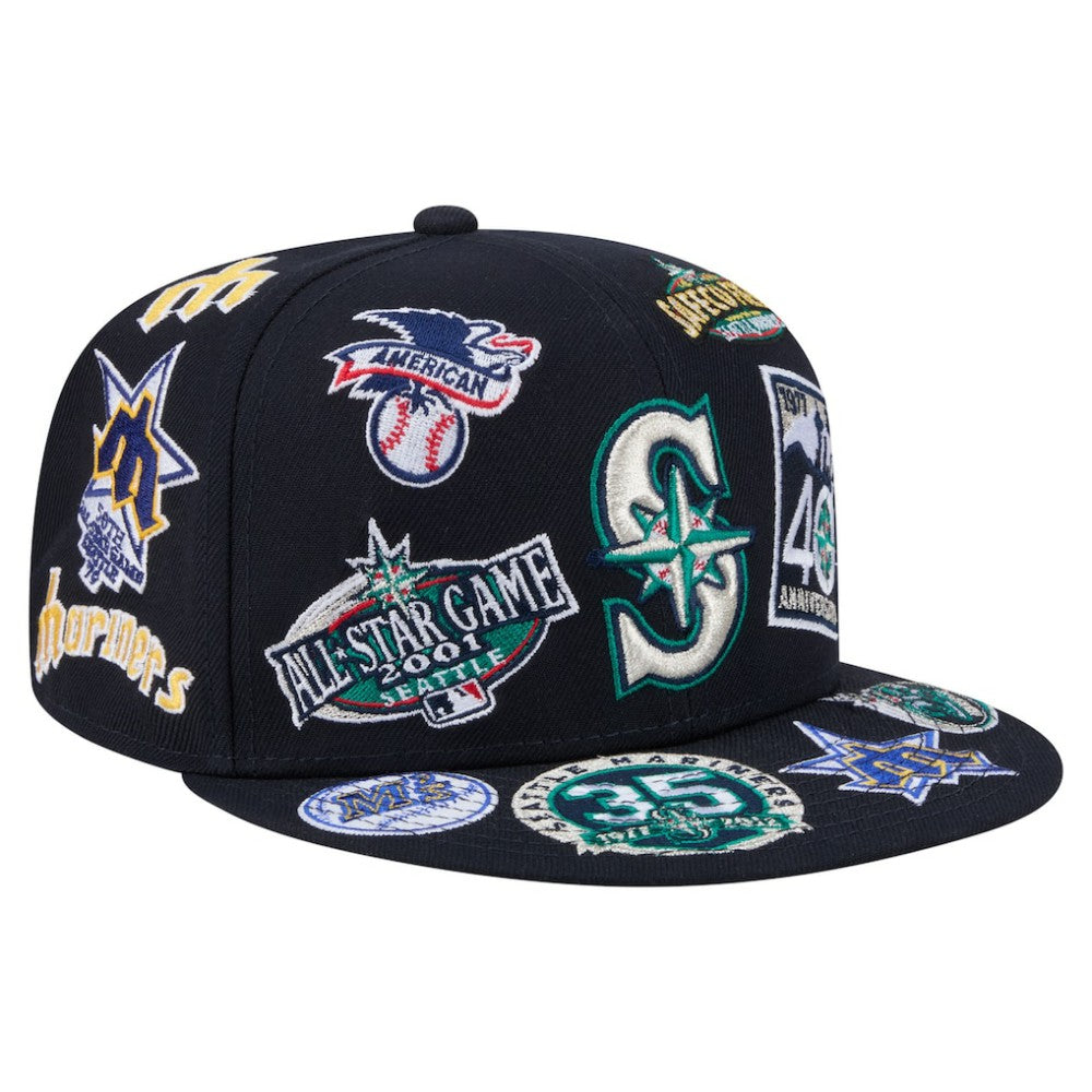 Seattle Mariners New Era All Over 59FIFTY Fitted Hat | MLB On Sale