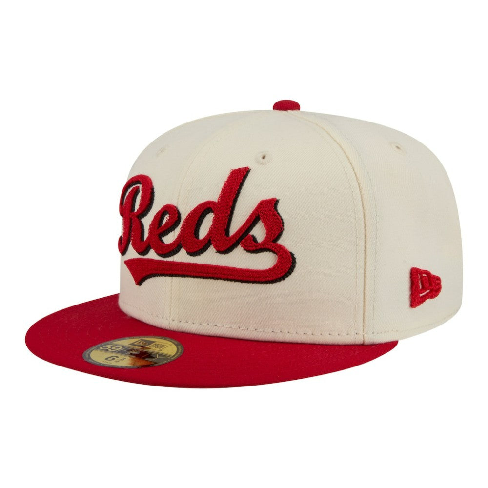 Cincinnati Reds New Era Two-Tone Stitch 59FIFTY Fitted Hat | MLB Outlet