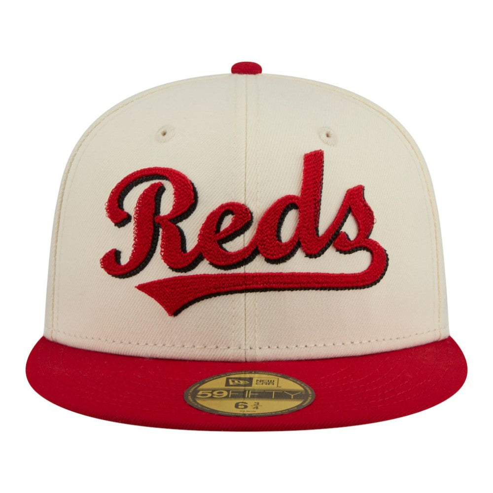 Cincinnati Reds New Era Two-Tone Stitch 59FIFTY Fitted Hat | MLB Outlet
