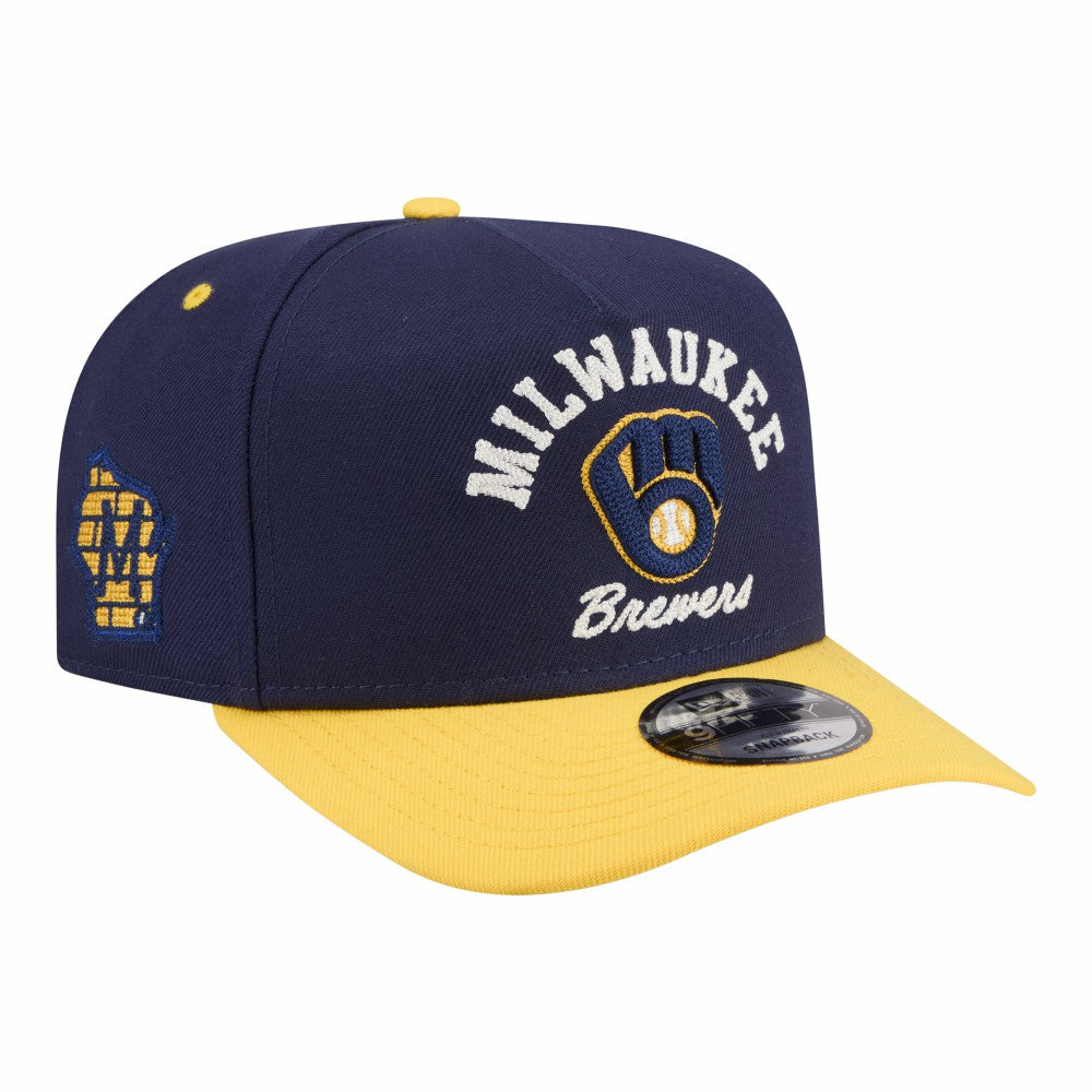 Milwaukee Brewers New Era Arched A-Frame 9FIFTY Adjustable Hat | MLB US