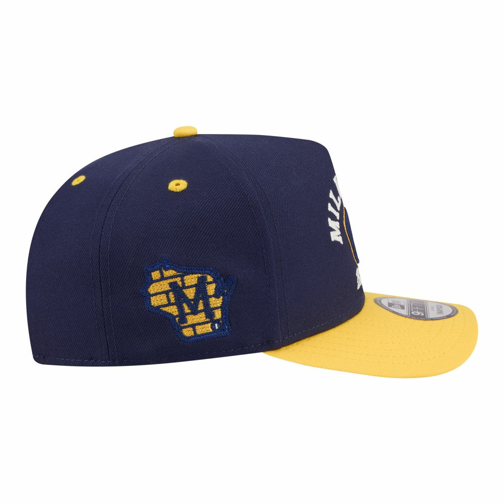 Milwaukee Brewers New Era Arched A-Frame 9FIFTY Adjustable Hat | MLB US