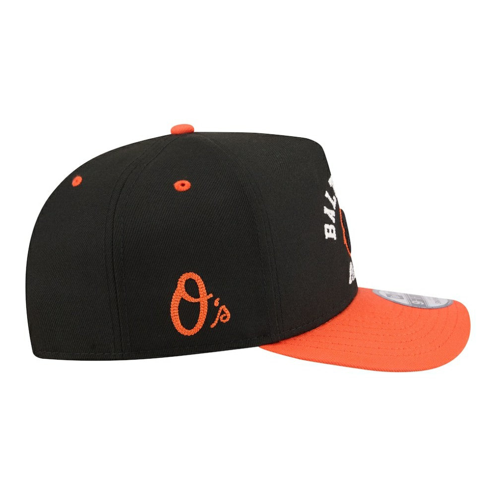 Baltimore Orioles New Era Arched A-Frame 9FIFTY Adjustable Hat | MLB On Sale