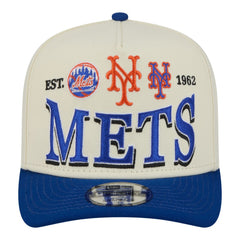 New York Mets New Era Throwback Tri-Hit A-Frame 9FIFTY Adjustable Hat | MLB Outlet