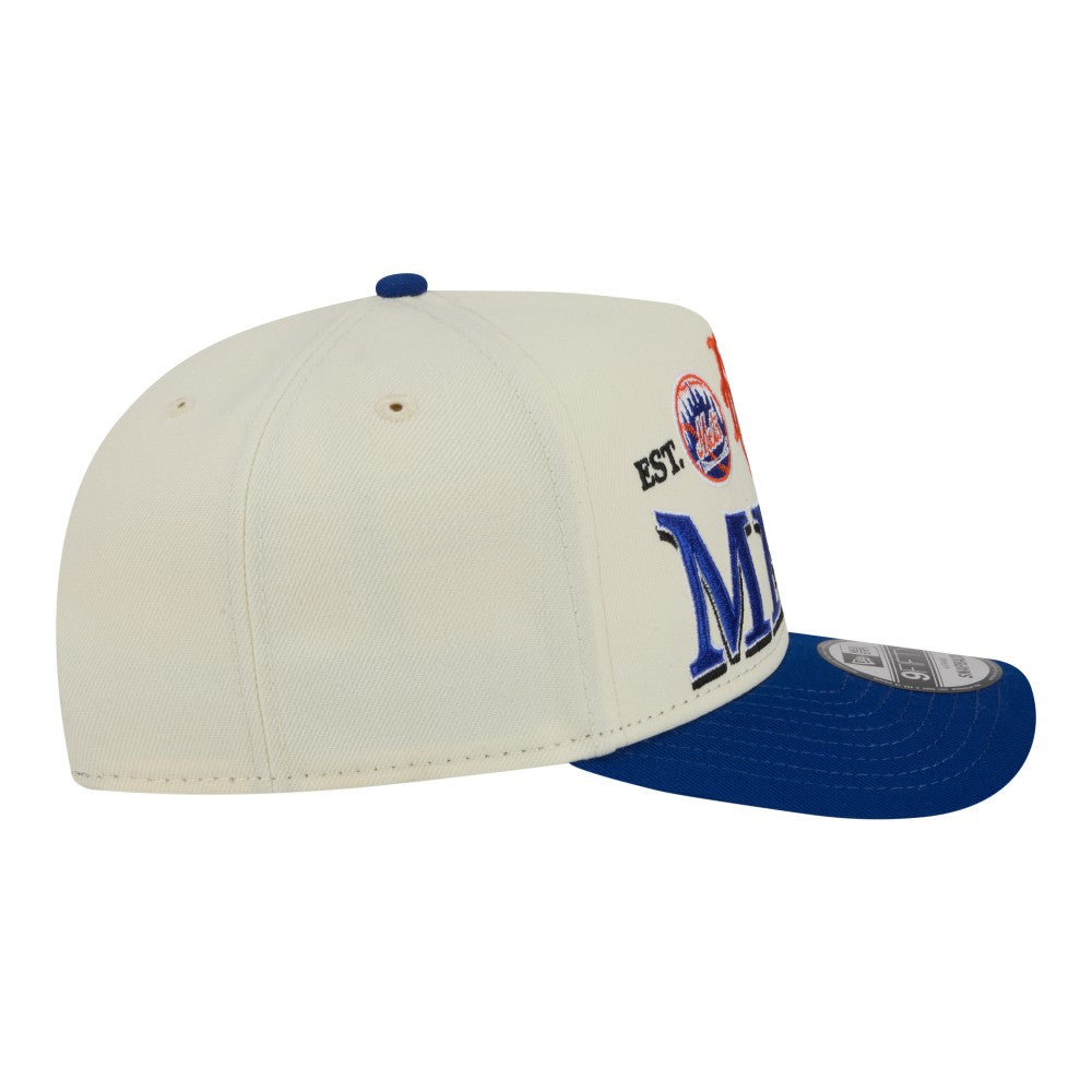 New York Mets New Era Throwback Tri-Hit A-Frame 9FIFTY Adjustable Hat | MLB Outlet