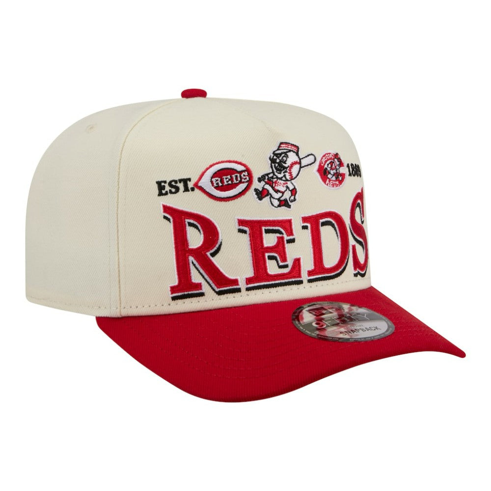 Cincinnati Reds New Era Throwback Tri-Hit A-Frame 9FIFTY Adjustable Hat | MLB New