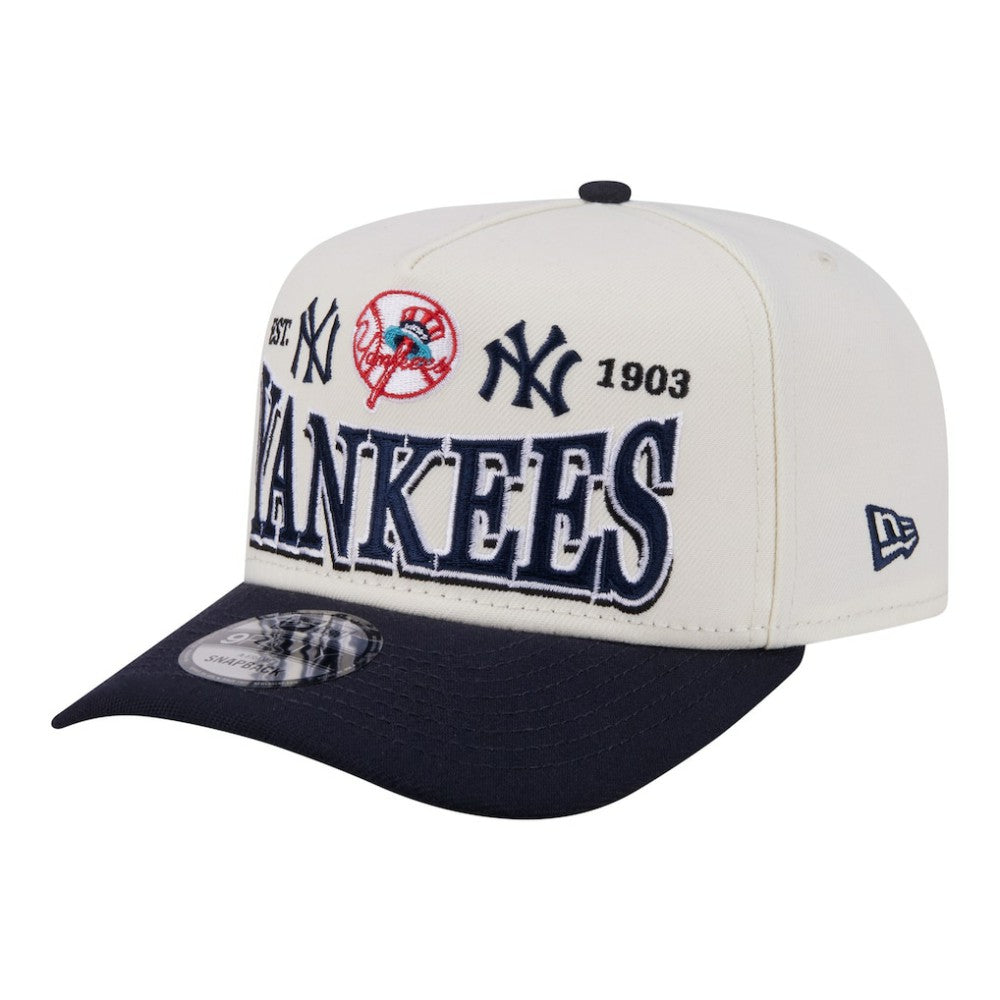New York Yankees New Era Throwback Tri-Hit A-Frame 9FIFTY Adjustable Hat | MLB Online