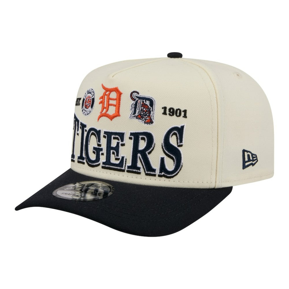 Detroit Tigers New Era Throwback Tri-Hit A-Frame 9FIFTY Adjustable Hat | MLB On Sale