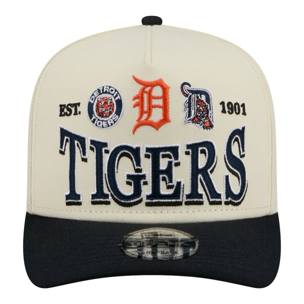 Detroit Tigers New Era Throwback Tri-Hit A-Frame 9FIFTY Adjustable Hat | MLB On Sale