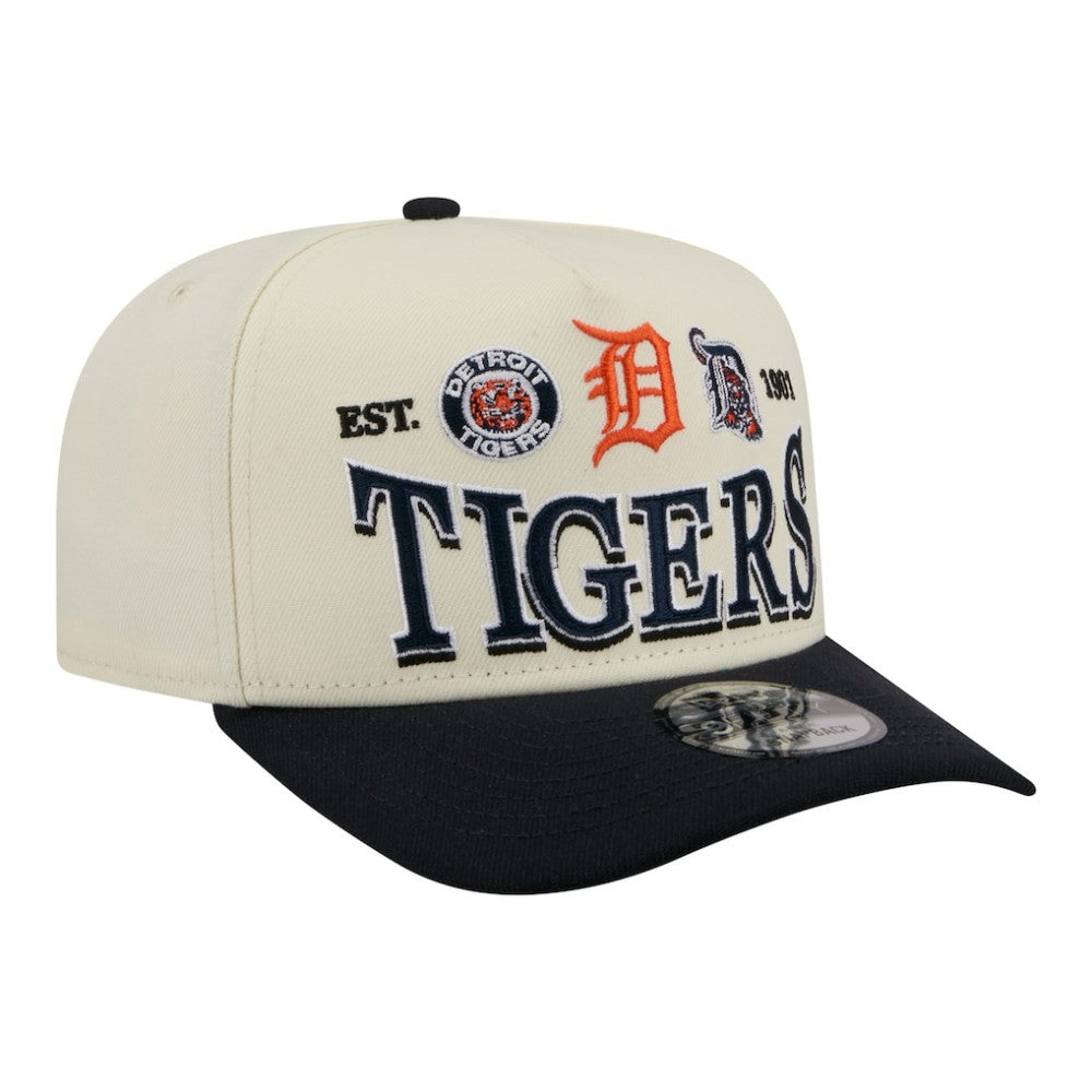 Detroit Tigers New Era Throwback Tri-Hit A-Frame 9FIFTY Adjustable Hat | MLB On Sale