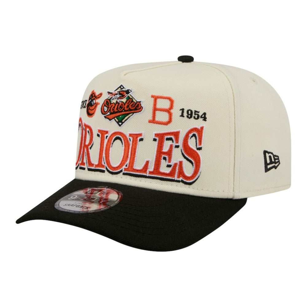 Baltimore Orioles New Era Throwback Tri-Hit A-Frame 9FIFTY Adjustable Hat | MLB Shop
