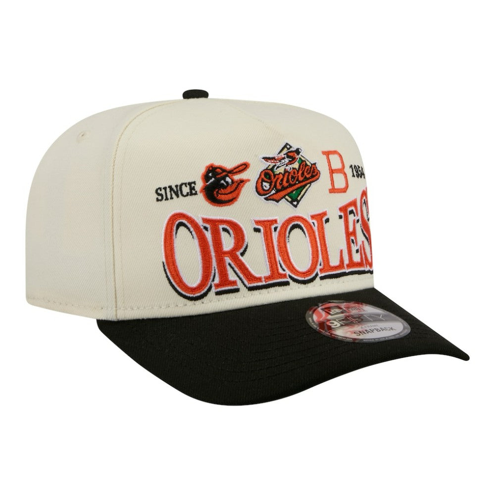 Baltimore Orioles New Era Throwback Tri-Hit A-Frame 9FIFTY Adjustable Hat | MLB Shop