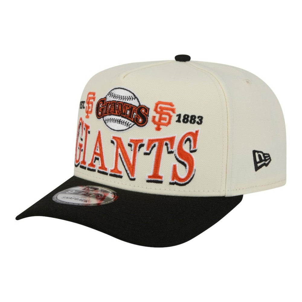 San Francisco Giants New Era Throwback Tri-Hit A-Frame 9FIFTY Adjustable Hat | MLB Outlet