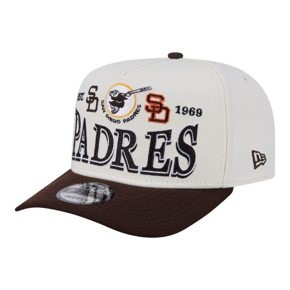 San Diego Padres New Era Throwback Tri-Hit A-Frame 9FIFTY Adjustable Hat | MLB Near me