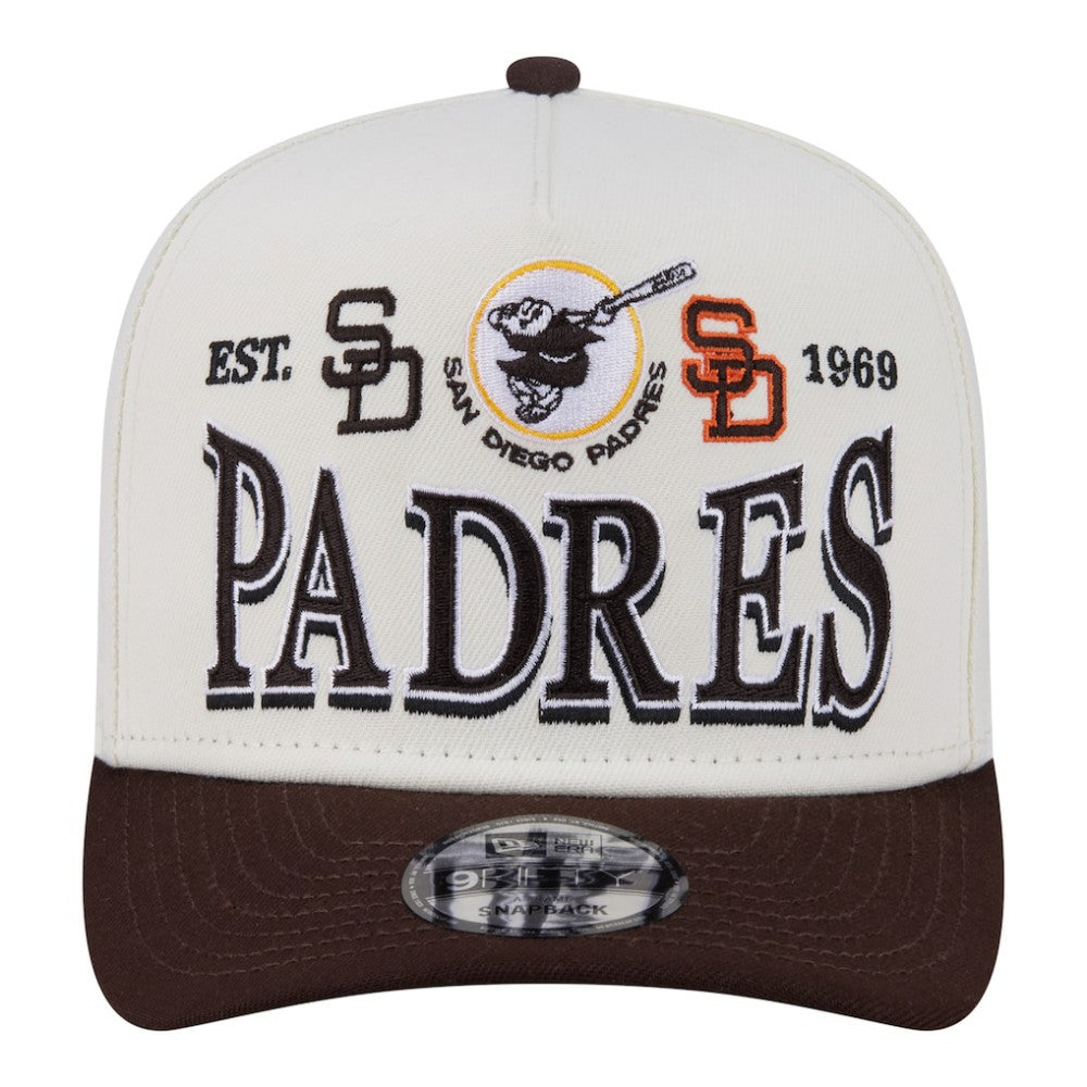 San Diego Padres New Era Throwback Tri-Hit A-Frame 9FIFTY Adjustable Hat | MLB Near me